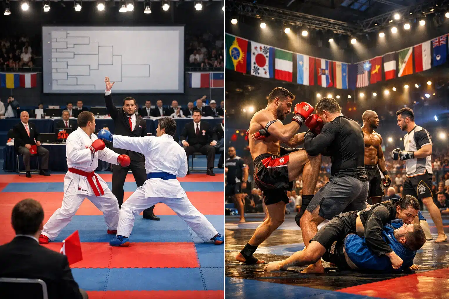 campeonatos federativos vs wamai artes marciales diferencias